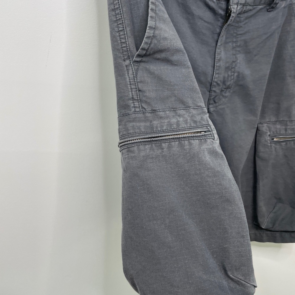 Y2K Nike Cargo Shorts Men 34 Gray Swoosh Baggy Grunge Outdoor Utility Hike Trail - Picture 4 of 16